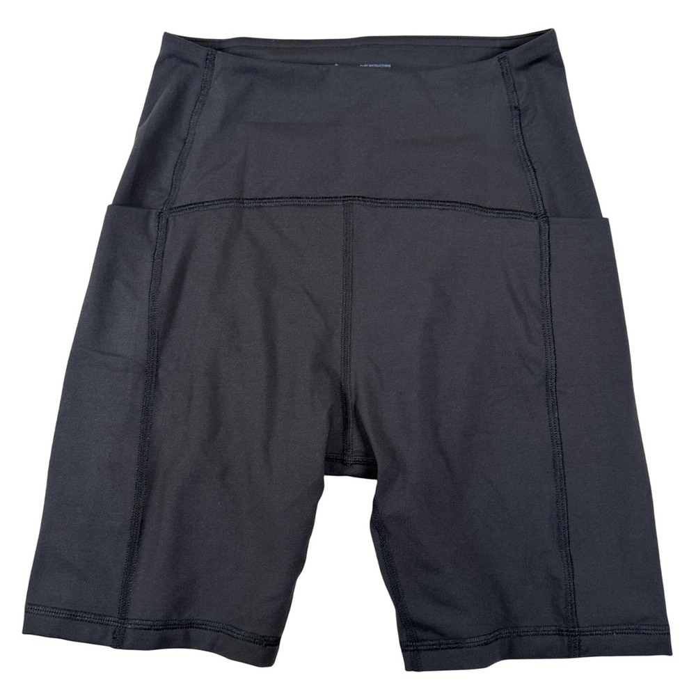 Thinx Cycle Shorts Moderate Black Women's Size S Pockets High Waist biker‎